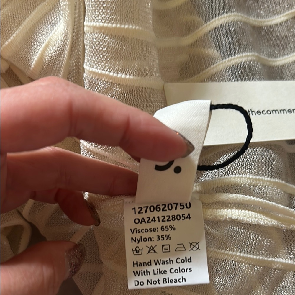 Commense Cream Sleeveless top with Pleated Skirt - Picture 6 of 6